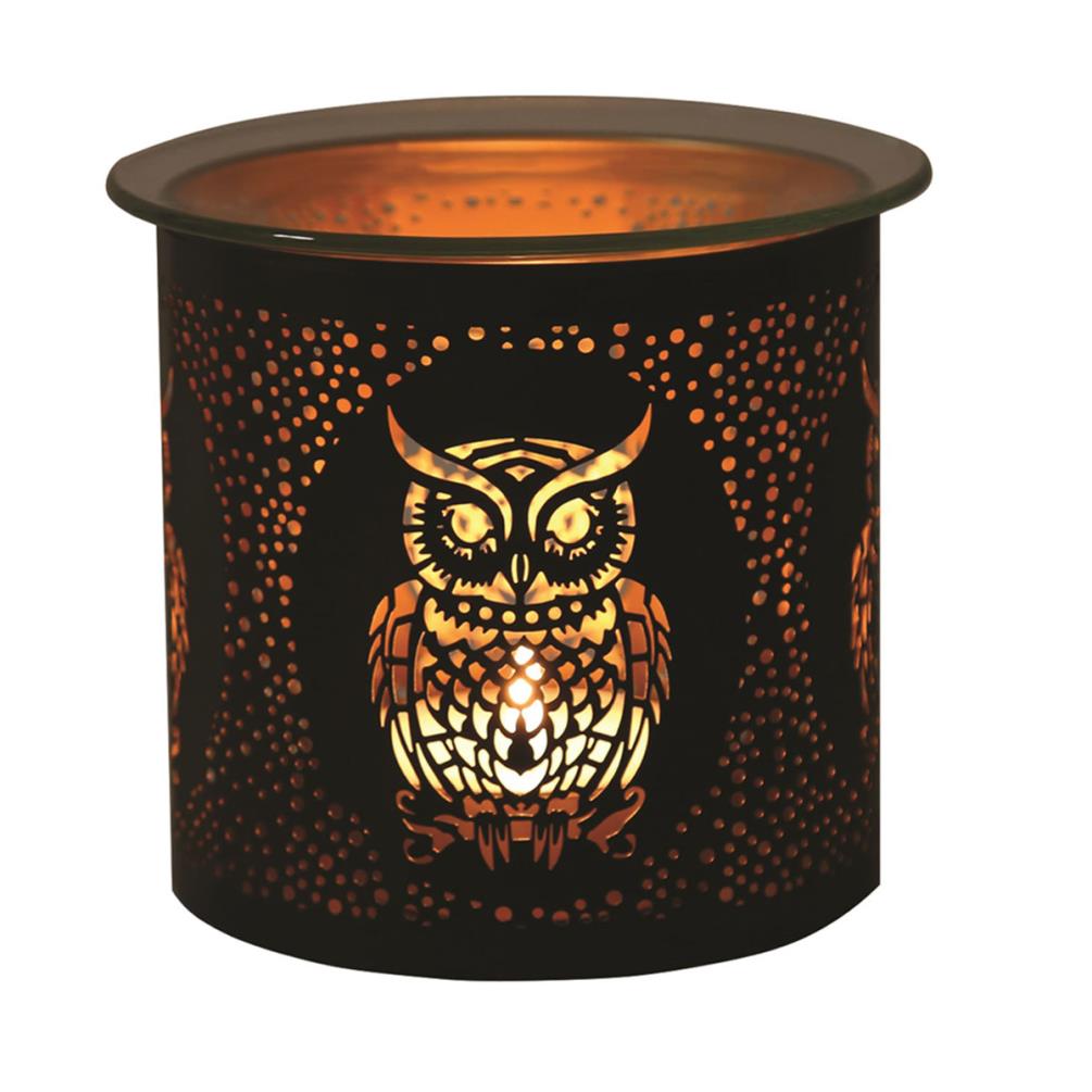 Aroma Black & Gold Owl Jar Sleeve & Wax Melt Warmer £6.29